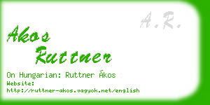 akos ruttner business card